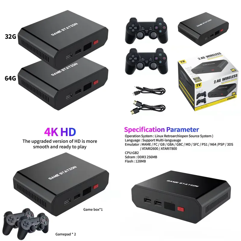 Video Gaming & Esports Usd Acc - جهاز ألعاب فيديو M8plus عالي الدقة