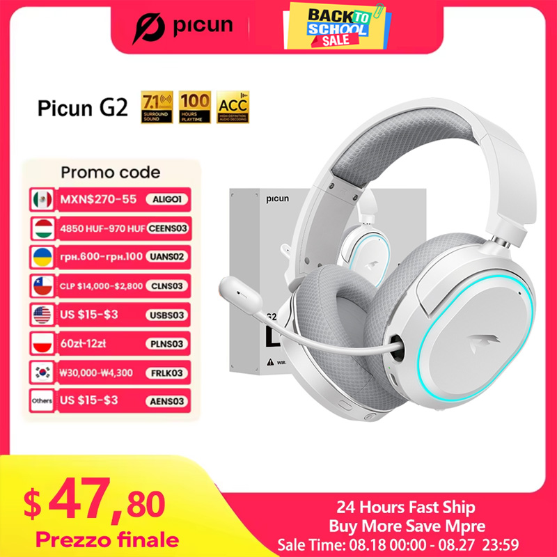 Gaming Headset 7.1 - Picun G2 2.4 جيجا هرتز بلوتوث