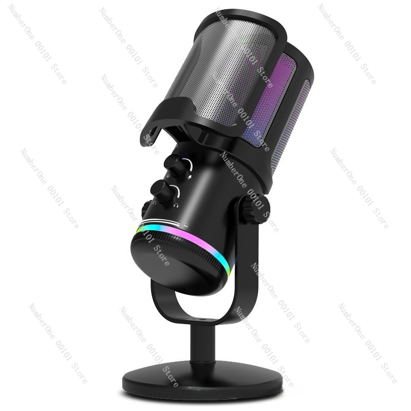 Streaming Mic Condenser - ميكروفون مكثف USB RGB للألعاب على