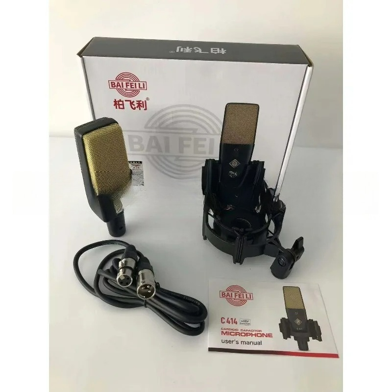 Streaming Mic Condenser - ميكروفون مكثف احترافي C414 مع غشاء