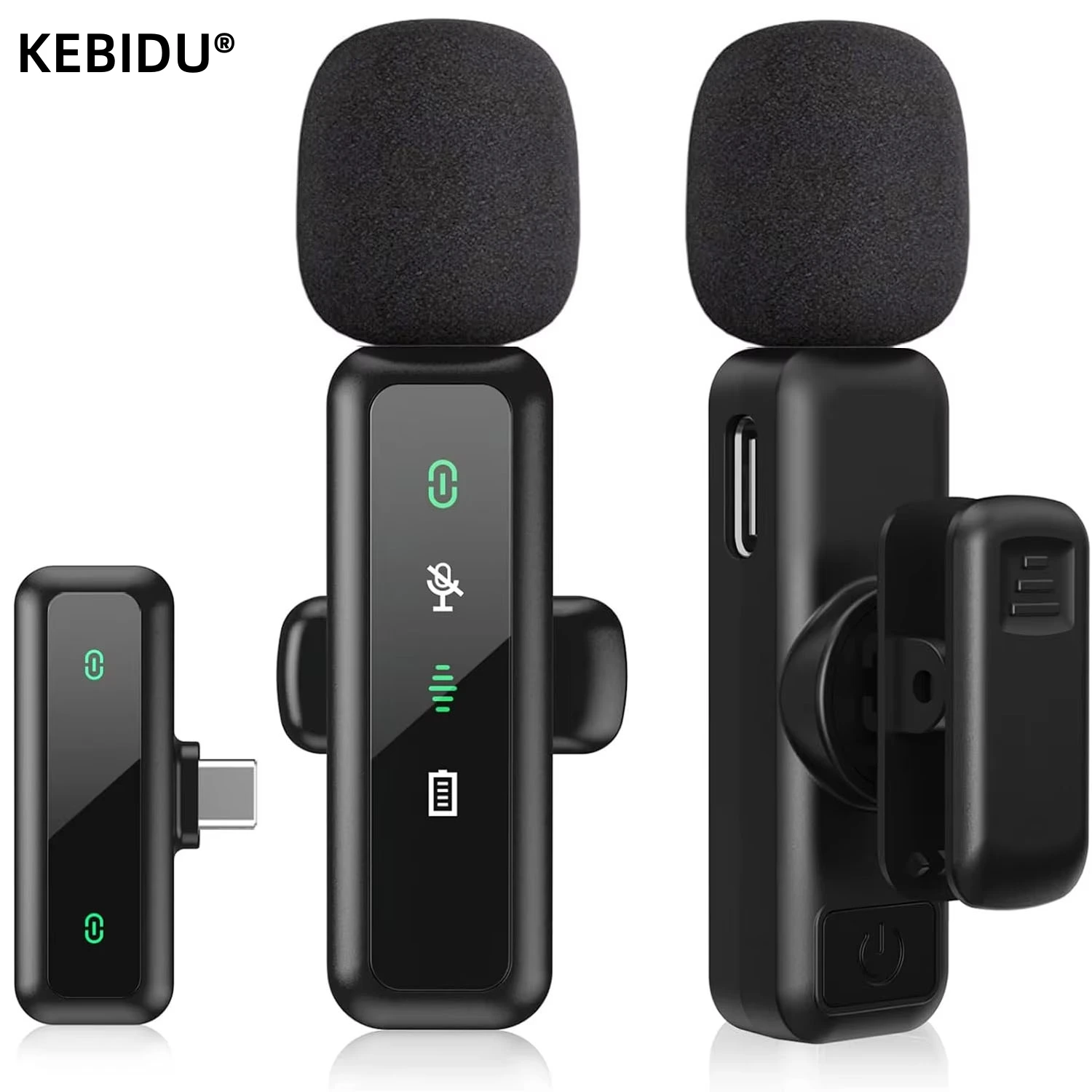 Streaming Mic Condenser - ميكروفون لاسلكي من Lavalier بقدرة 80