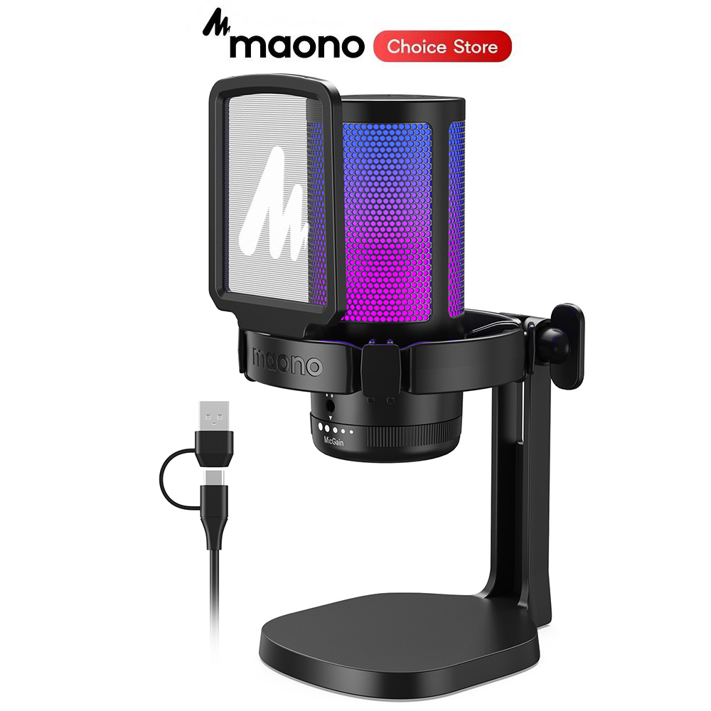 Streaming Mic Condenser - مايكروفون MAONO DGM20 للألعاب، مايكروفون مكثف