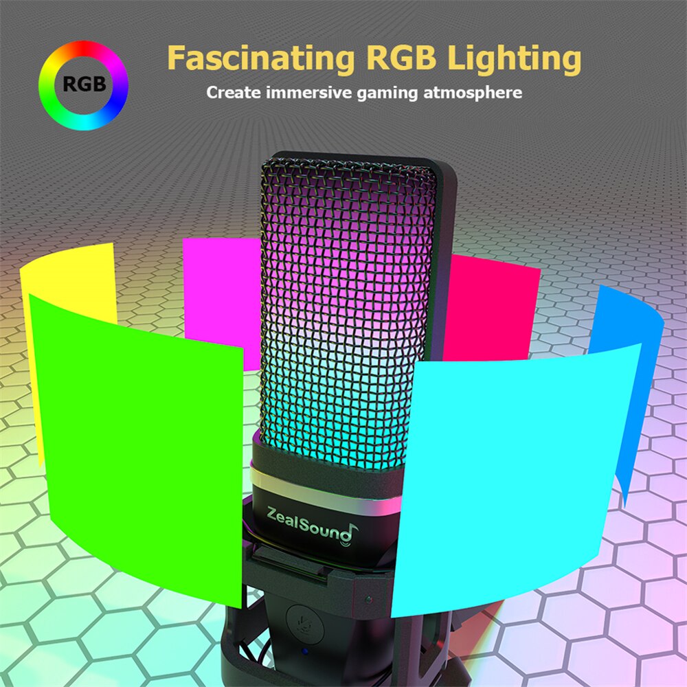 ميكروفون Zealsound RGB مع ذراع - مراجعة Streaming Mic Condenser وسعره