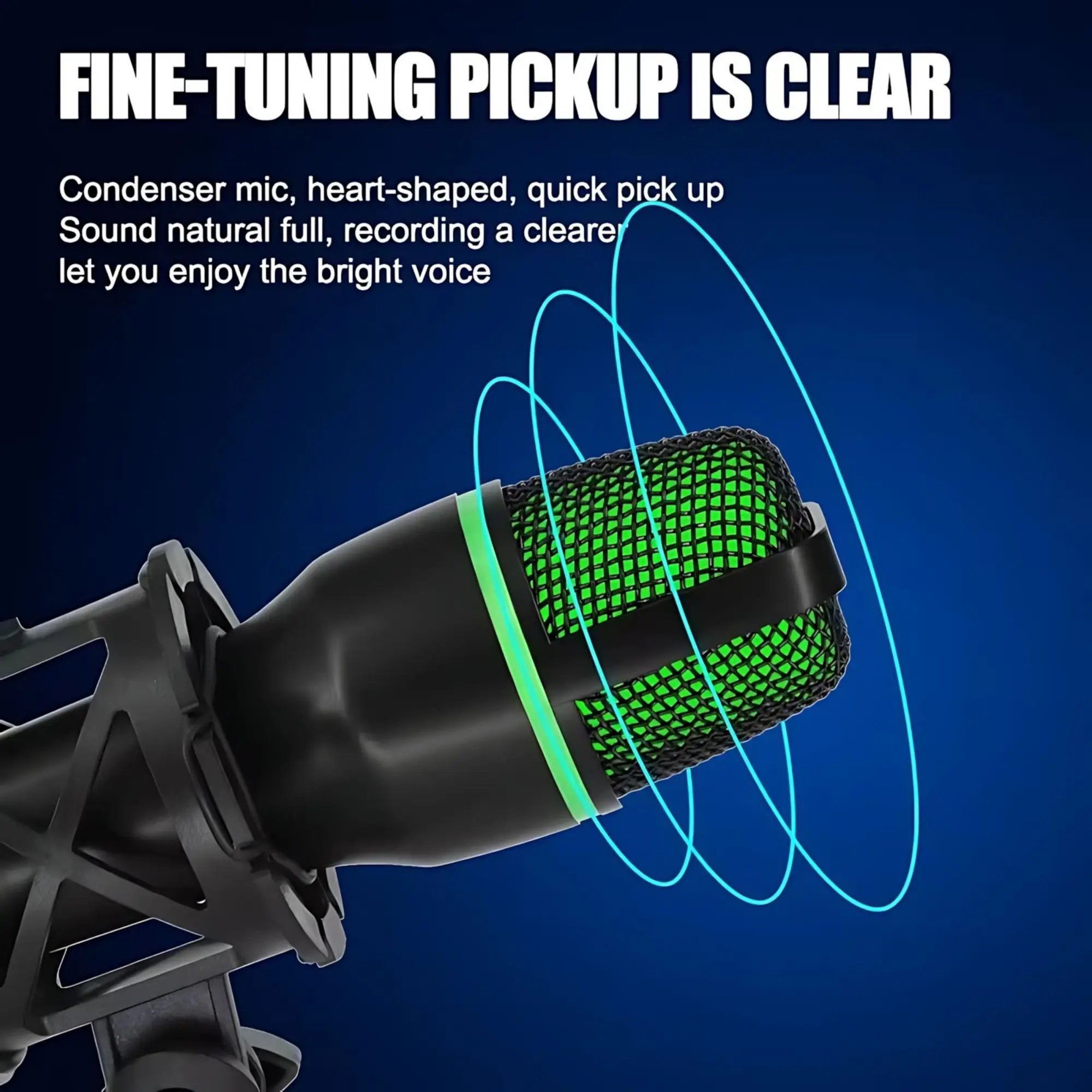 طقم ميكروفون إضاءة RGB مع حامل - مراجعة Streaming Mic Condenser وسعره