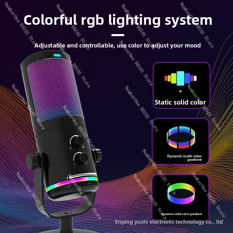 ميكروفون مكثف USB RGB للألعاب  - مراجعة Streaming Mic Condenser وسعره