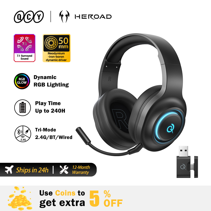 سماعة ألعاب QCY Heroad V200 مع - مراجعة Gaming Headset 7.1 وسعره