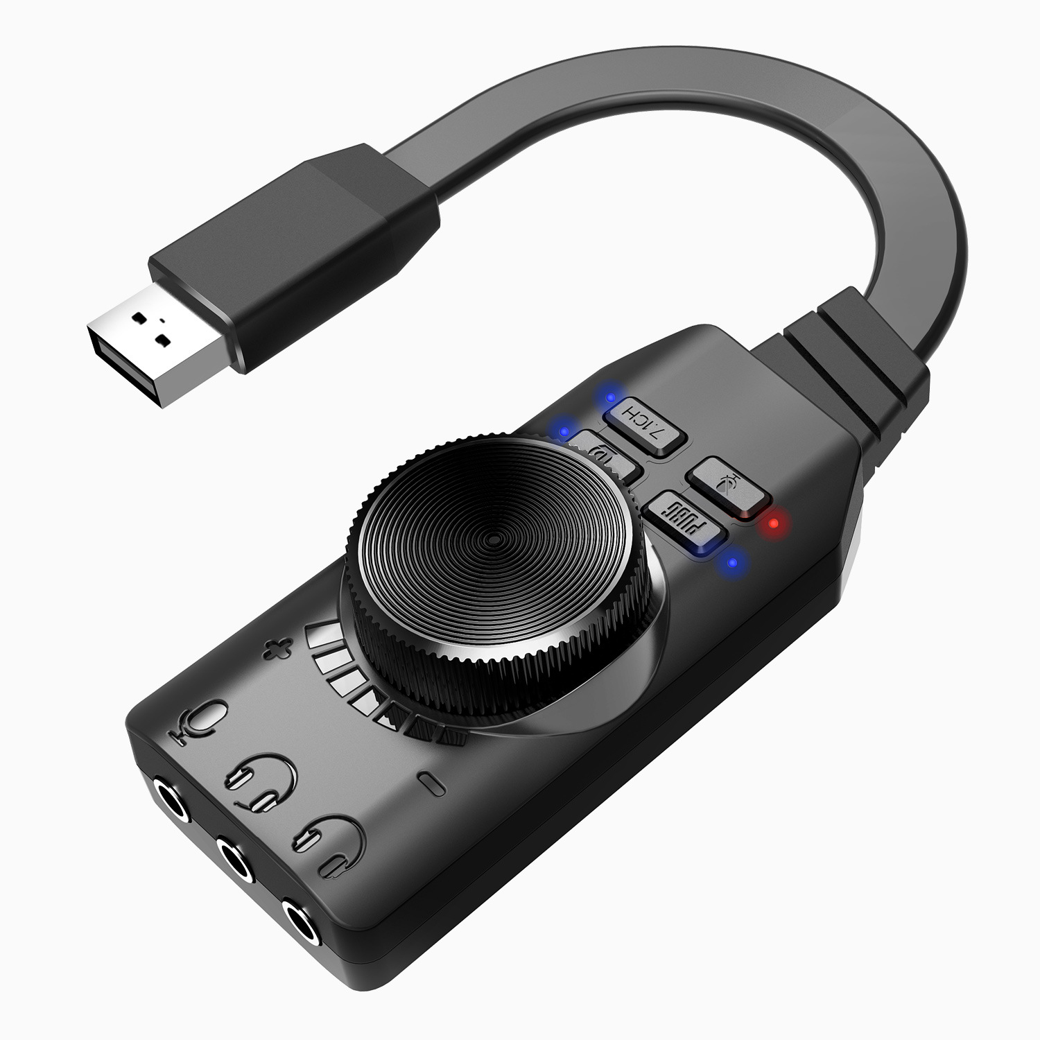 محول USB 3.5 مم 7.1 قناة، كرت  - مراجعة Gaming Headset 7.1 وسعره